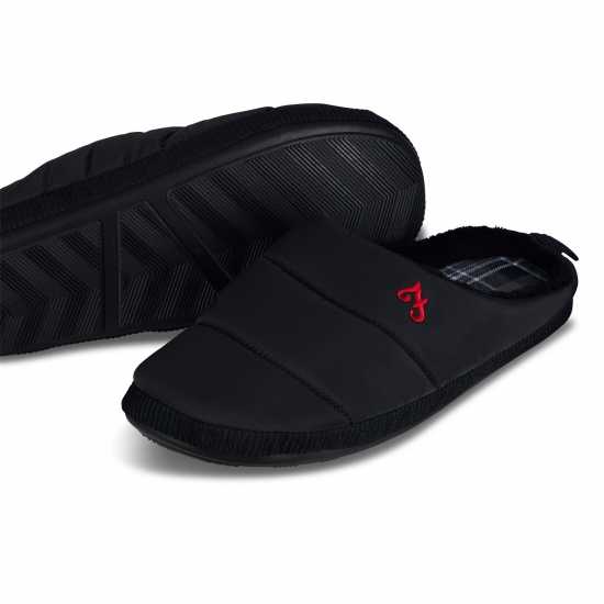 Farah Mens Slippers- Tommer Black Farah Mens Slippers- Tommer Black