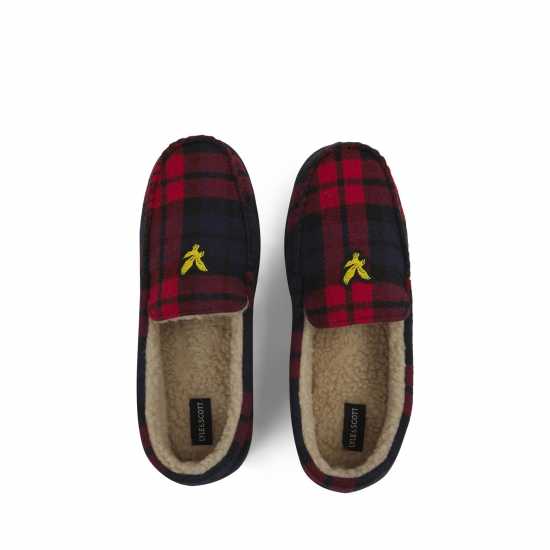 Lyle And Scott Lyle Buster Slippers Sn99 Red/Black Чехли