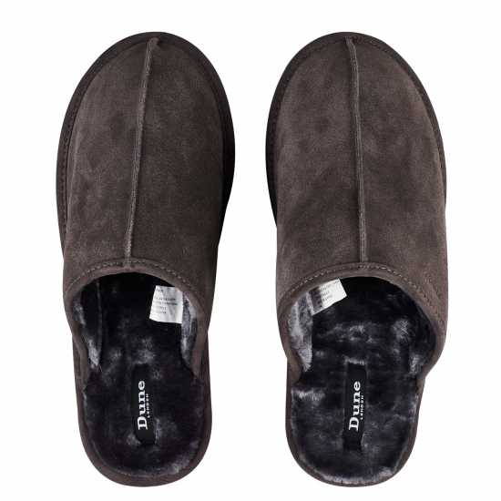 Dune London Forage Moccasin Slippers Grey Suede 297 - Чехли