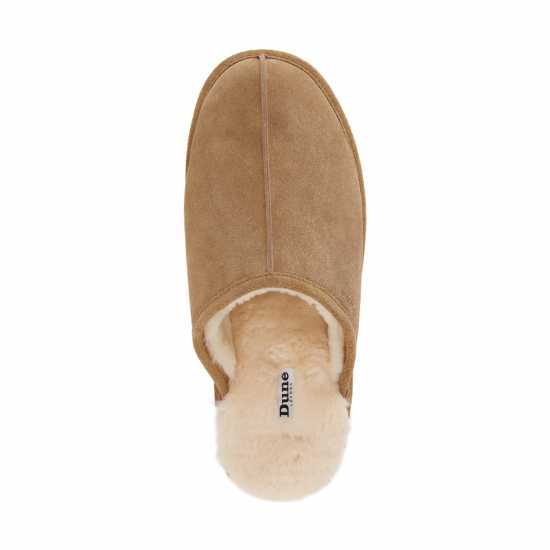 Dune London Forage Moccasin Slippers Tan Suede 350 Чехли