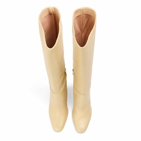 Steve Madden Women's Ally Knee High Heeled Boot Slippers Coconut Milk 