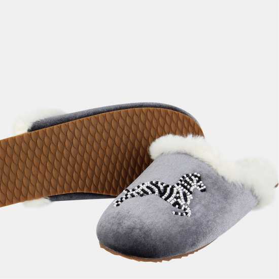 Biba Biba Emb Mule  Ld54 Zebra 