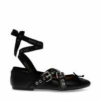 Steve Madden Baylen Strapped Ballet Pumps Black Steve Madden Baylen Strapped Ballet Pumps Black