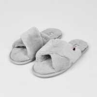 Jack Wills Faux Fur Cross Over Slippers  Чехли