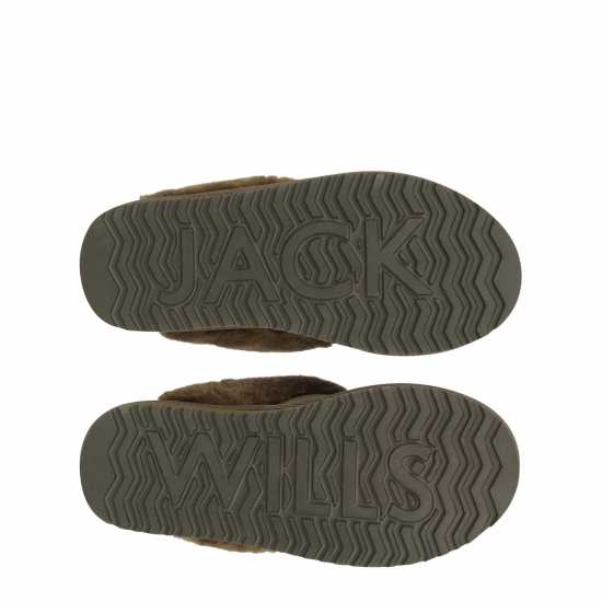 Jack Wills Mule Slippers Ladies Хаки Jack Wills Mule Slippers Ladies Хаки