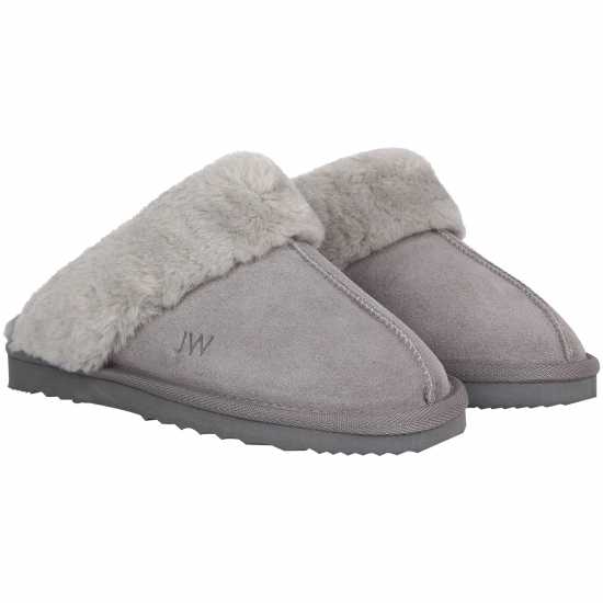 Jack Wills Mule Slippers Сиво Чехли