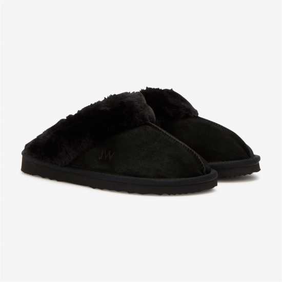 Jack Wills Mule Slippers Черно Чехли