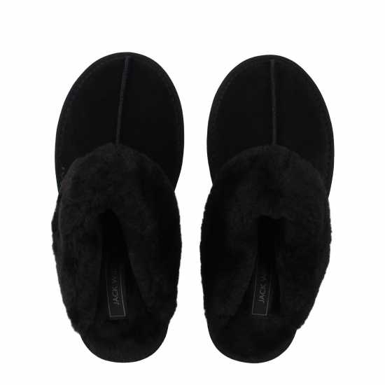 Jack Wills Mule Slippers Черно Чехли