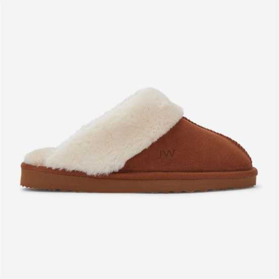 Jack Wills Mule Slippers Кафяво Чехли