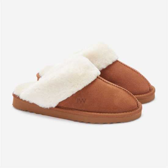 Jack Wills Mule Slippers Кафяво Чехли