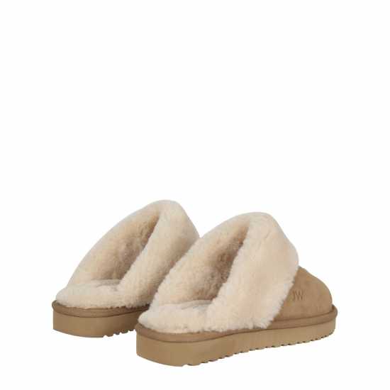 Jack Wills Mule Slippers Ladies Пясък Jack Wills Mule Slippers Ladies Пясък