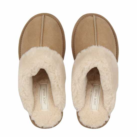 Jack Wills Mule Slippers Ladies Пясък Jack Wills Mule Slippers Ladies Пясък