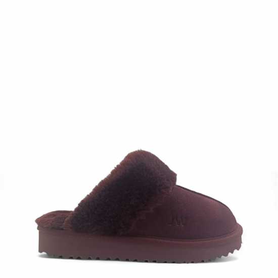 Jack Wills Mule Slippers Ladies Бордово Jack Wills Mule Slippers Ladies Бордово