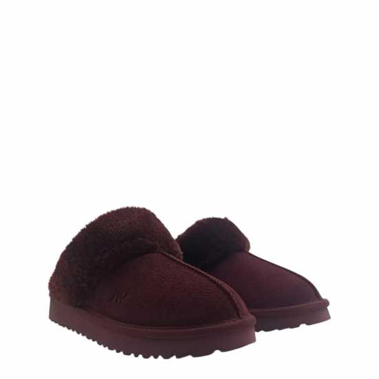 Jack Wills Mule Slippers Ladies Бордово Jack Wills Mule Slippers Ladies Бордово
