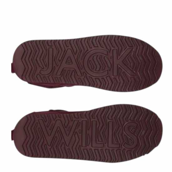 Jack Wills Mule Slippers Ladies Бордово Jack Wills Mule Slippers Ladies Бордово