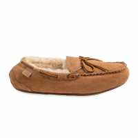 Just Sheepskin Torington Moccasin Slippers Chestnut Чехли