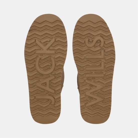 Jack Wills Platform Slip-On Snug Womens Пясък Чехли