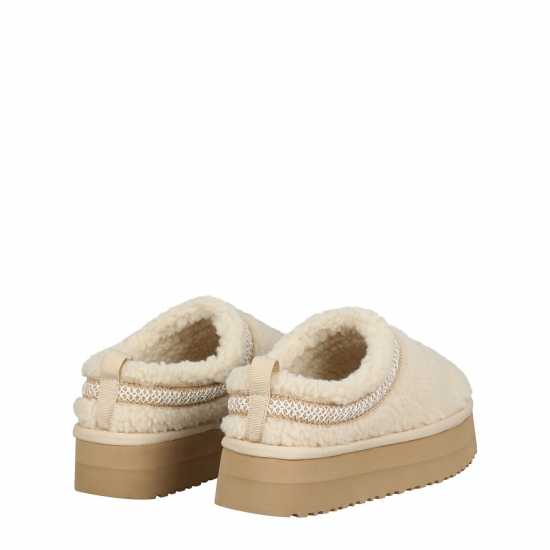 Jack Wills Platform Slip-On Snug Womens Крем Борг Чехли