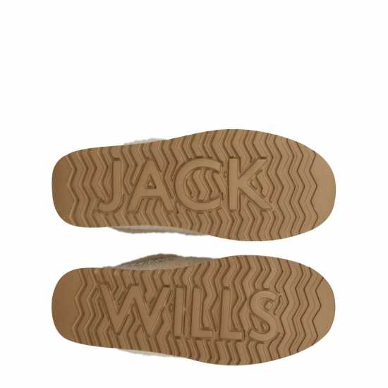 Jack Wills Platform Slip-On Snug Womens Крем Борг Чехли