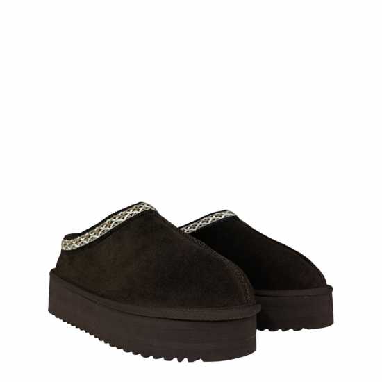 Jack Wills Platform Slip-On Snug Womens Шоколад Jack Wills Platform Slip-On Snug Womens Шоколад