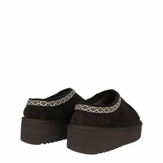 Jack Wills Platform Slip-On Snug Womens Шоколад Jack Wills Platform Slip-On Snug Womens Шоколад