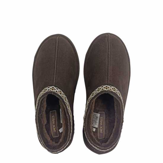 Jack Wills Platform Slip-On Snug Womens Шоколад Jack Wills Platform Slip-On Snug Womens Шоколад