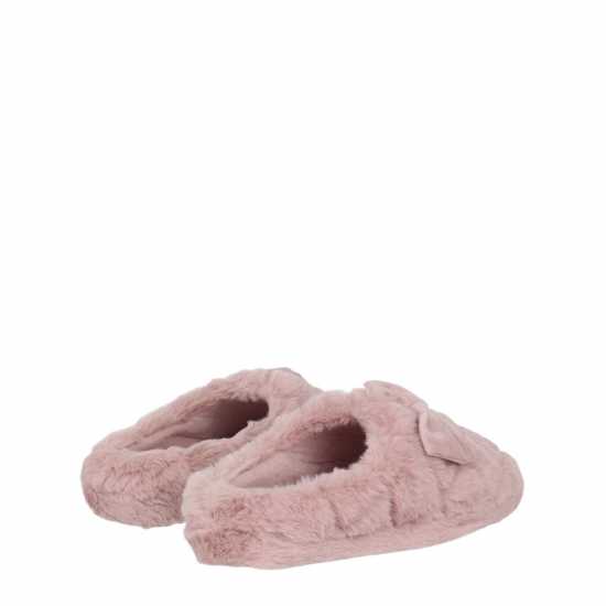 Faux Fur Bow Slipper  