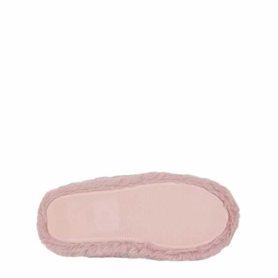 Faux Fur Bow Slipper  