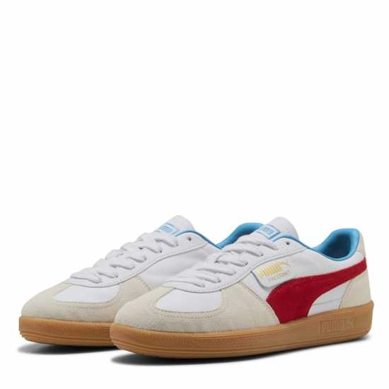 Puma Мъжки Маратонки Palermo Mens Trainers Бяло/Червено 