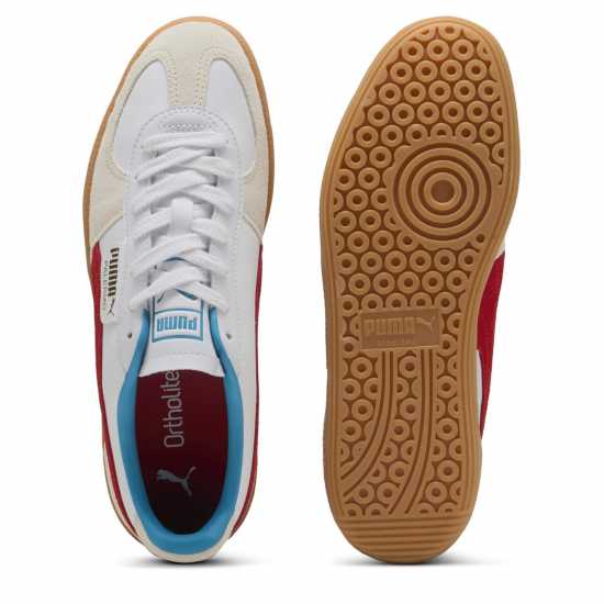 Puma Мъжки Маратонки Palermo Mens Trainers Бяло/Червено 
