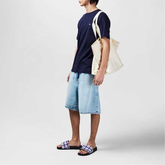 Чехли Fabric Мъжки Джапанки Check Sliders Mens Fabric Мъжки Джапанки Check Sliders Mens Чехли