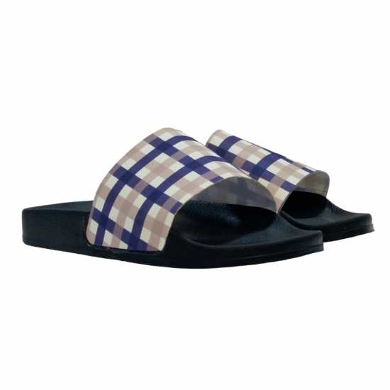 Чехли Fabric Мъжки Джапанки Check Sliders Mens Fabric Мъжки Джапанки Check Sliders Mens Чехли