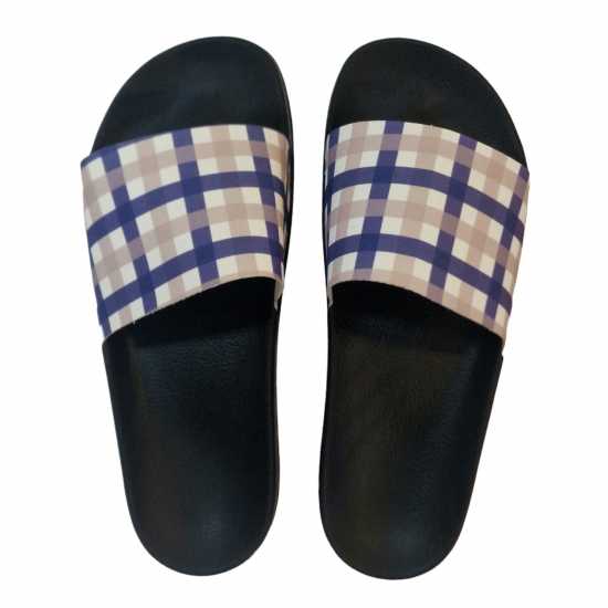 Чехли Fabric Мъжки Джапанки Check Sliders Mens Fabric Мъжки Джапанки Check Sliders Mens Чехли