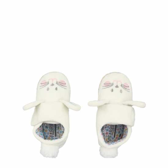 Fabric Slippers Infants Крем Чехли
