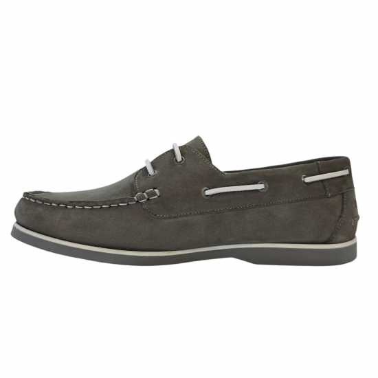 Мъжки обувки Jack Wills Leather Boat Shoes Grey Jack Wills Leather Boat Shoes Grey Мъжки обувки