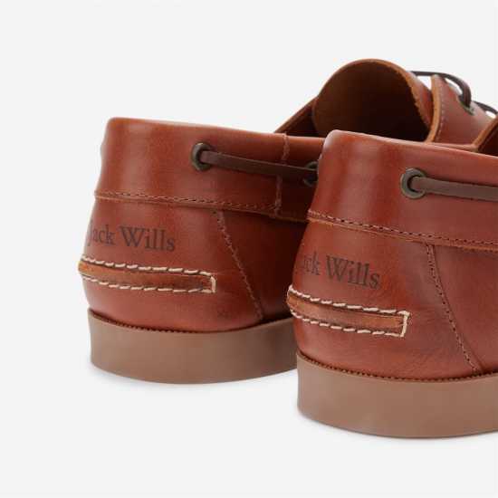 Jack Wills Leather Boat Shoes Mens Кафяво Jack Wills Leather Boat Shoes Mens Кафяво