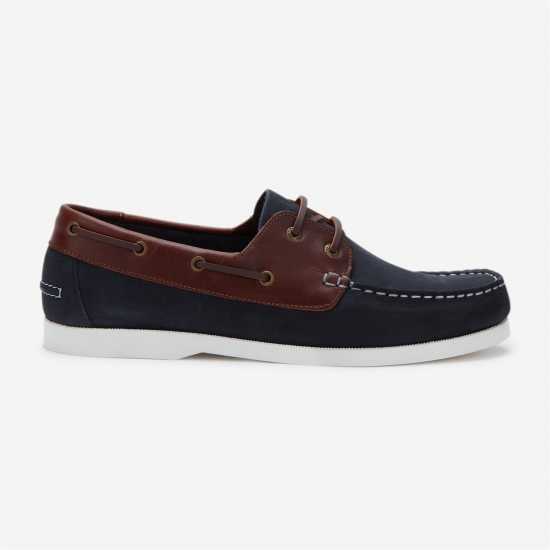 Jack Wills Leather Boat Shoes Морска синьо Мъжки обувки