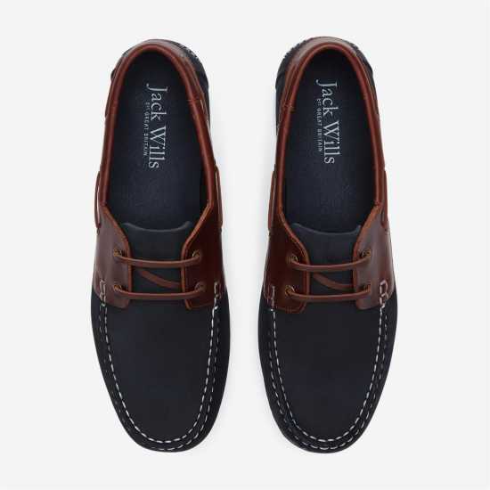 Jack Wills Leather Boat Shoes Морска синьо Мъжки обувки