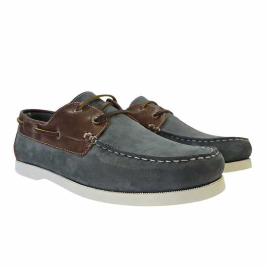 Jack Wills Leather Boat Shoes Blue Мъжки обувки