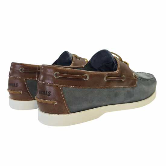 Jack Wills Leather Boat Shoes Blue Мъжки обувки