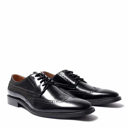 Мъжки обувки Giorgio Men Brogue Leather Oxford Shoes Черно Giorgio Men Brogue Leather Oxford Shoes Черно Мъжки обувки