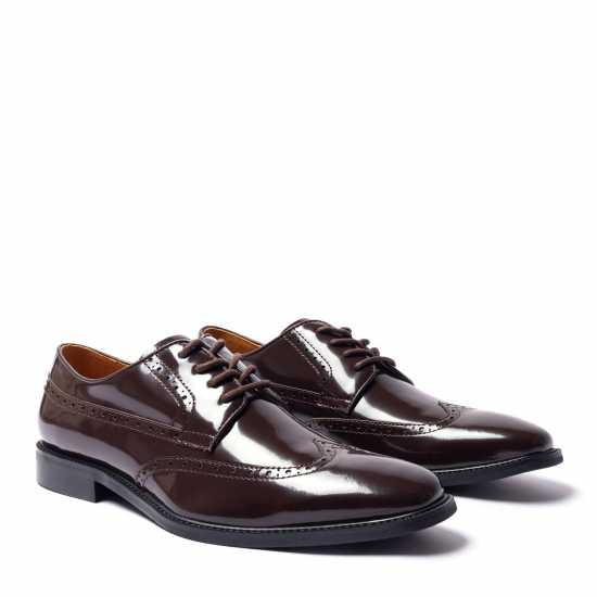 Мъжки обувки Giorgio Men Brogue Leather Oxford Shoes Кафяво Giorgio Men Brogue Leather Oxford Shoes Кафяво Мъжки обувки