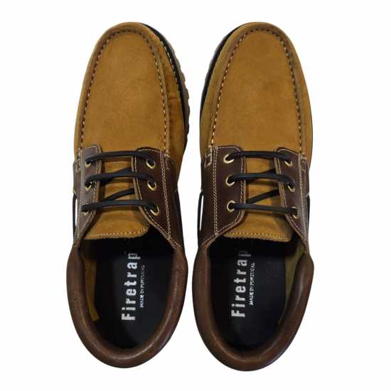 Firetrap Мъжки Кожени Обувки Jose Shoes Mens Honey/Bourdaux Мъжки обувки