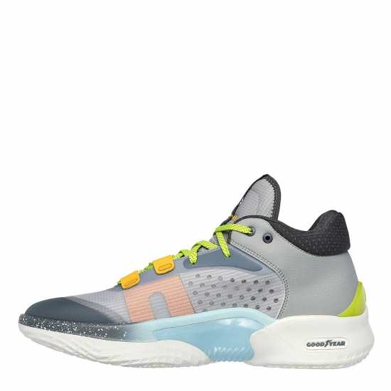 Skechers Basketball Skx Resagrip Trainers Mens Сиво/Бяло 