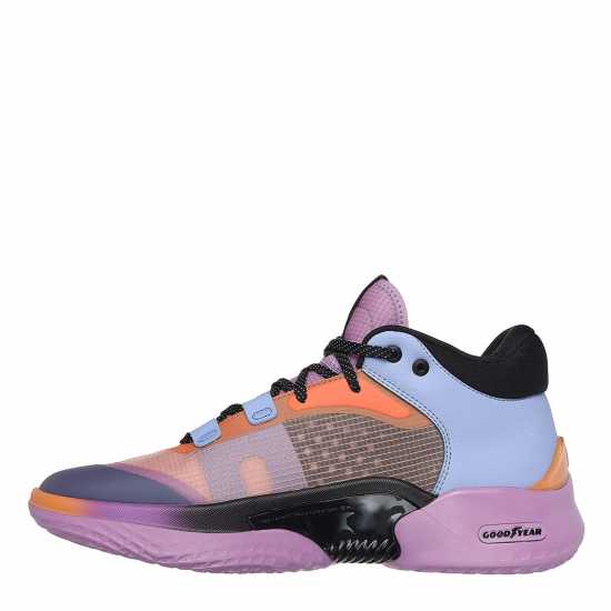 Skechers Basketball Skx Resagrip Trainers Mens Лилаво/Оранжево 