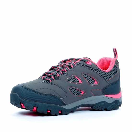 Regatta Ниски Детски Туристически Обувки Holcombe Low Junior Walking Shoes Steel/Tulip Детски апрески