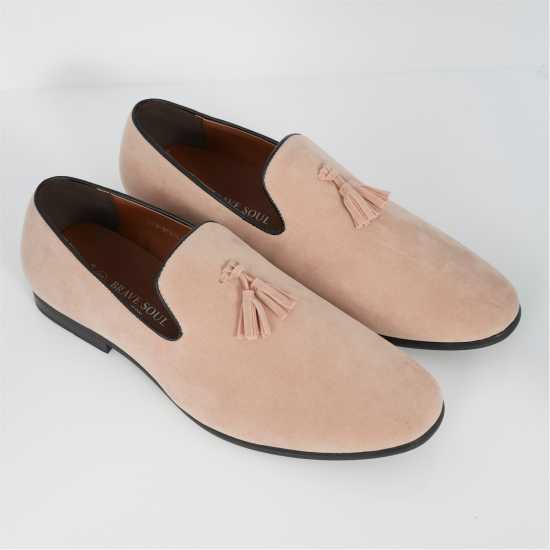 Brave Soul Pink Mens Faux Suede Loafer  Мъжки обувки