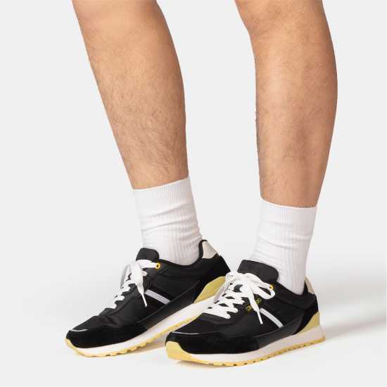 Kappa Dr Trainers Mens Black/Yellow 