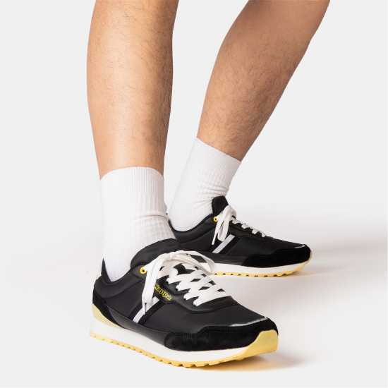 Kappa Dr Trainers Mens Black/Yellow 