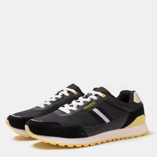 Kappa Dr Trainers Mens Black/Yellow 